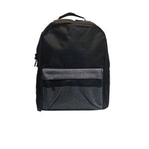 DISTORTION Black and Gray Unisex Laptop Sleeve Multiple Pockets Backpack
